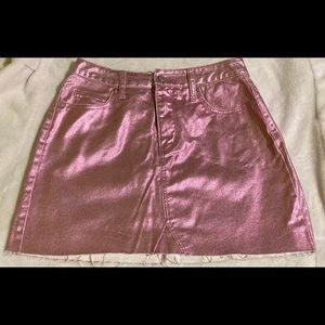 Pink metallic skirt